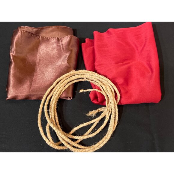 Yellow & Red Costume Robe With Rope Waist Tie - Picture 11 of 12